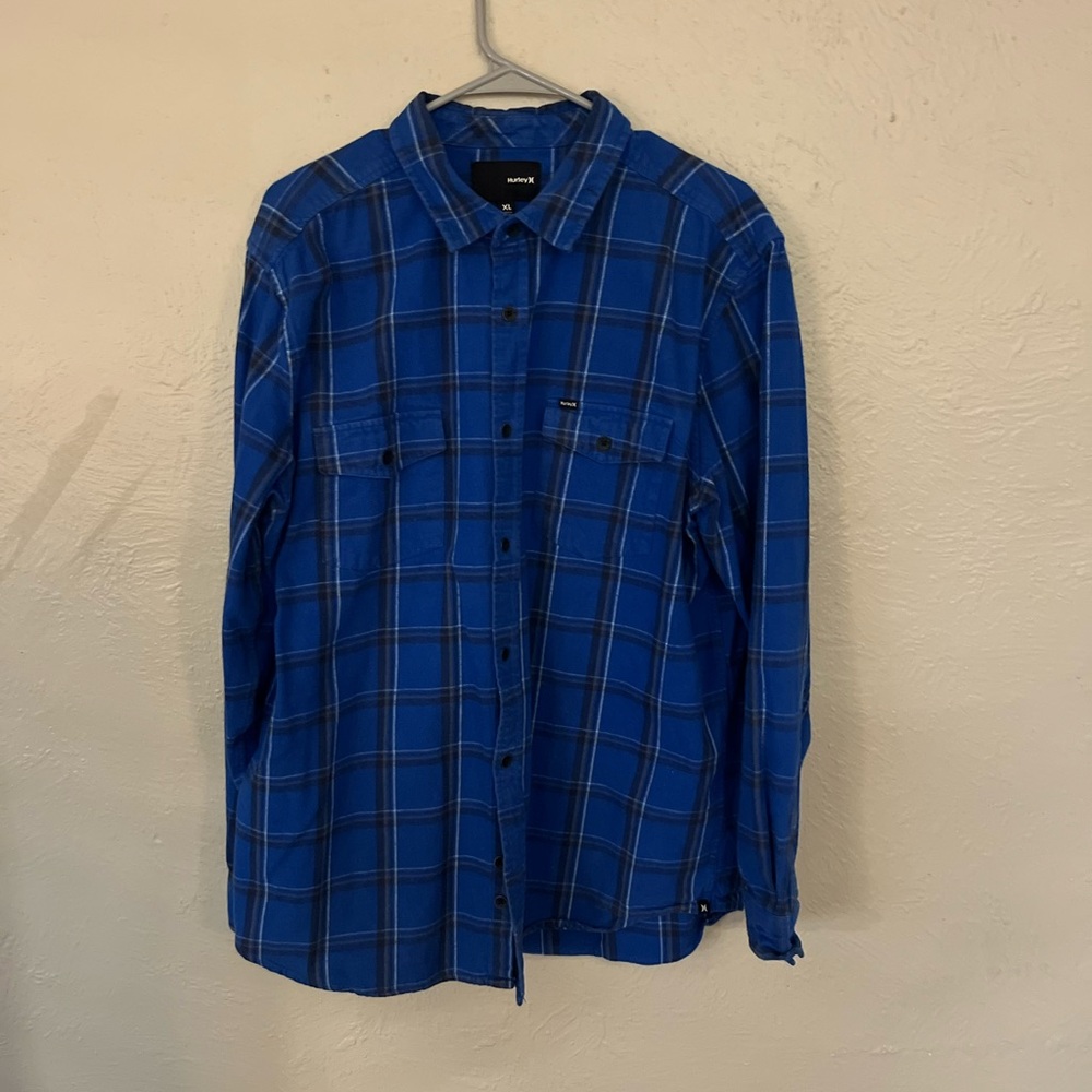 Nautica Men's Casual Blue Checkered Shirt